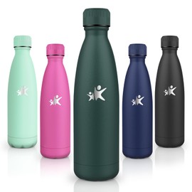 Motswedi Stainless Steel Water Bottle, 500 ml 18/8 Stainless Steel, Children's Drinking Bottle, BPA-Free, Double Walled, Thermos Flask, Water Bottle for Outdoor, Yoga, Children, School, Fitness, Army