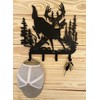 Deleon Collections Deer Scene Wall Hooks - Metal Heavy Duty