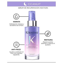 Kit Tratamiento Matizador para el Cabello Rubio Kerastase Shampoo Morado Bain Ultraviolet 250 ml y Serum Cicanuit 90 ml