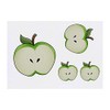 4 x 'Green Apple Half' Temporary Tattoos - Water Resistant,