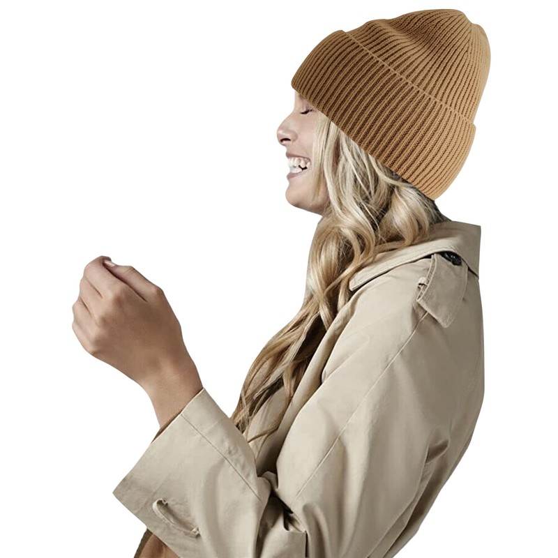 Beechfield B384R Oversized Cuffed Hat, light grey