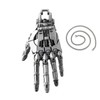 Mechanical Hand Pendant Necklace - Bionic Articulated Finger Joints, Punk
