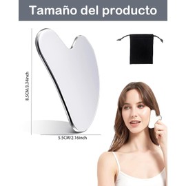 Gua Sha Facial, Guasha Facial, Guasha, Washa Facial, Ideal Para Masajear La Cara, El Cuello, Los Hombros y Otras Partes Del Cuerpo, Proporcionando Un Masaje Completo (Con Bolsa)