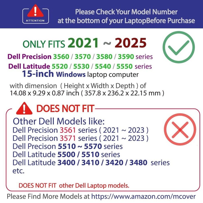 mCover NEW mCover® Case for 2021 - 2025 15" Dell