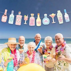 Pre-Strung Happy Retirement Party Decorations Cocktail Theme Banner For Women, The Queen Has Retired Going Away Farewell Party Decor