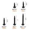 Self Tapping Screws for Metal, Assortment Pack with Driver (180