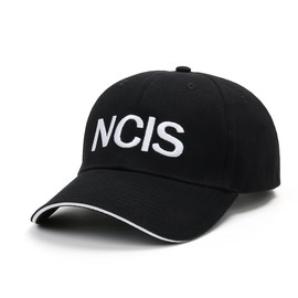LishufenST NCIS Special Agent Cap Navy Crime Investigation Service Embroidered Adjustable Cotton Baseball Cap Hat (Black) Free Size