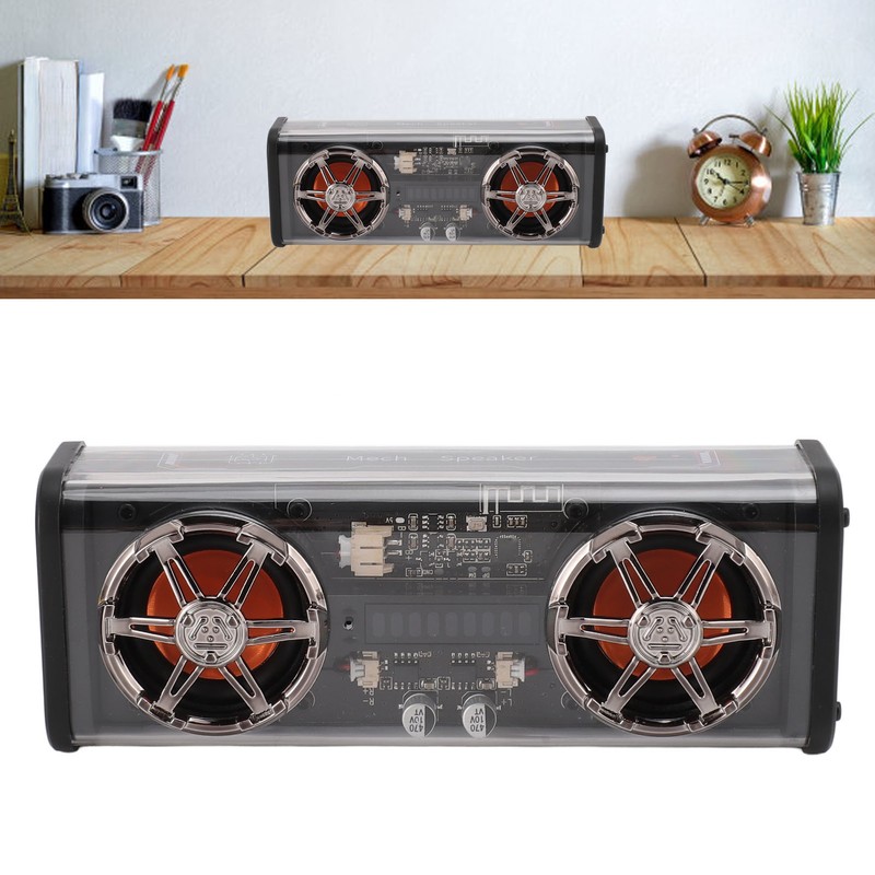 Transparent Bluetooth Speaker 2x5W Subwoofer Portable Wireless Bluetooth 5.3 Speakers