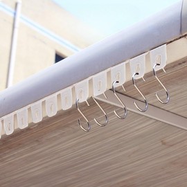 Opexicos 5Pcs for RV Caravan Camper White Awning Clothes Hook Shoes Party Lights Holder Organizer Rack Hanger Outdoor Car Tools