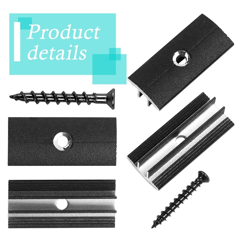 Pack of 100 Aluminium Alloy Patio Clips Fixing Clips Hidden