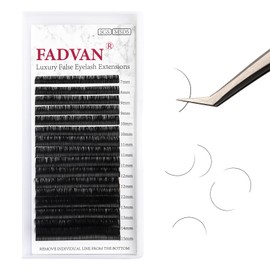 FADVAN Individual Eyelash Extensions 0.05 C Curl 7-15 mm Blending Tray 12 Row Individual Eyelashes for Eyelash Extension Roll Individual Lashes 1 to 1 Professional Classic Eyelash Extensions