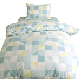 Merry Night FF12115-53 Duvet Cover, Square, Green, Single Long, Approx. 59.1 x 82.7 inches (150 x 210 cm), Zipper on Both Sides, Easy to Put Futon, Washable, Quick Drying, Wrinkle Resistant