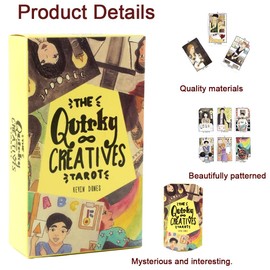 LDDYKZY Tarot Cards for Beginners, Card Games, Tarot Deck, 78 Pieces, Tarot Cards Cards, Card Games for Parties, Suitable for Beginners & Experienced Players, Card Games Beginners Family Reunions