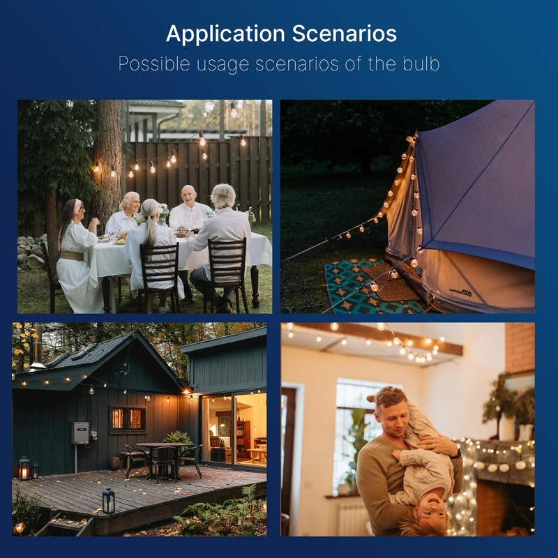 FLSNT 24 Pack LED S14 Replacement Light Bulbs, Shatterproof Waterproof