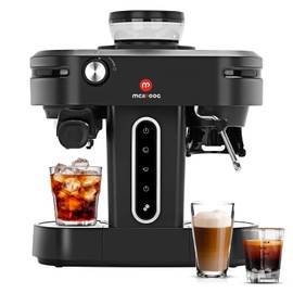 Mcilpoog AC510 15Bar Semi Automatic Espresso Machine With Grinder & Steam Wand,3-in-1 Compact Espresso Coffee Maker With 28 oz Removable Water Tank for Cappuccino or Latte, Gift for Dad, Mom or Wife