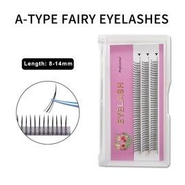 ADIYA Fishtail Eyelash Extensions 8-14mm Single Cluster Fans Eyelashes Fashion Fish Tail Fairy Eyelashes C Curl Super Natural Grafting Eyelash Dovetail Fly Eyelash / A/M Shape Eyelashes / Premade