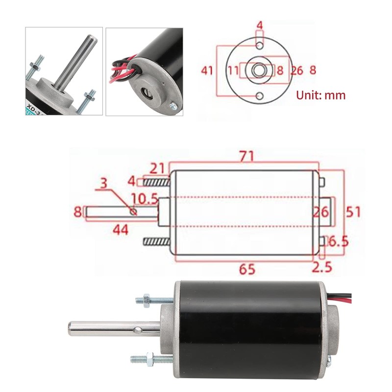 High Torque DC Motor 12 V/24 V Permanent Magnet Motor