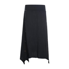 Vishes Alternative Clothing - Women's A-Line Skirt Cotton Vintage with Elastic Waist and Pockets, black
