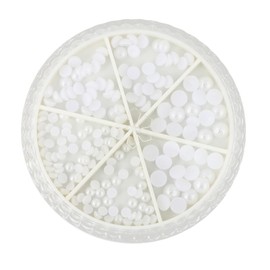 BIUDECO Boxed Pearl Nail Charms Manicure Gems Unique Nail Art Supplies Easy to Apply for Levels