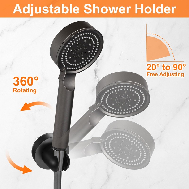 uxcell Shower Head Holder, Suction Cup Shower Head Holder, Handheld