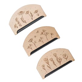 Namvo 3 Pieces Wooden Knitwear Comb Wool Cashmere Sweater Fabric Shaver Lint Fluff Remover Clothes Pimple Remover