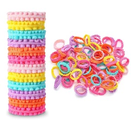 Hair Bobbles Girls, Suiyeejan Baby Elastic Hair Band, Mini Seamless Hair Bands, Hair Band, Baby Multicoloured Soft Cable Scrunchie for Girls, Children, Toddlers