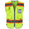 TCCFCCT Hi Vis Vest 9 Pockets High Visibility Reflective Safety