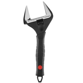 Lichamp 12-Inch Wide Jaw Adjustable Stubby Wrench with 60 mm Jaw Opening for Plumbing Automotive and Industry, Black