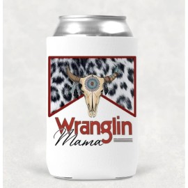 Country Grace With Alisha Wranglin Mama Animal Print 12OZ Can Koozie Neoprene Cooler