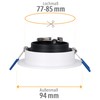 SSC-LUXon Matapo Design Recessed Ceiling Spotlight with Light Ring Socket