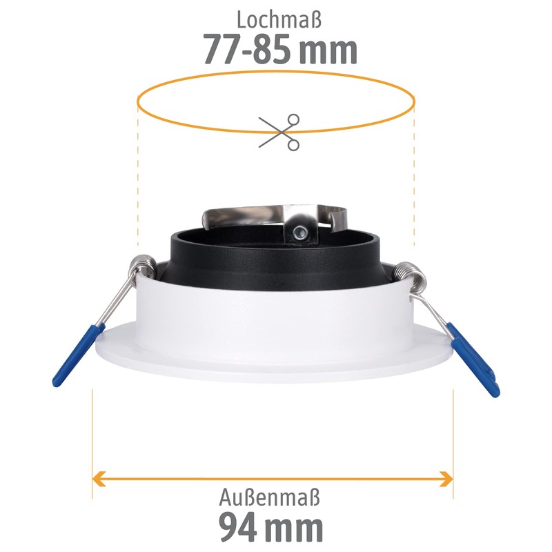 SSC-LUXon Matapo Design Recessed Ceiling Spotlight with Light Ring Socket