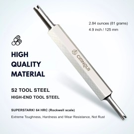 CIMNGLR Tire Valve Stem Removal Tool Kit Includ Presta Valve Core Removal Tool Stainl...