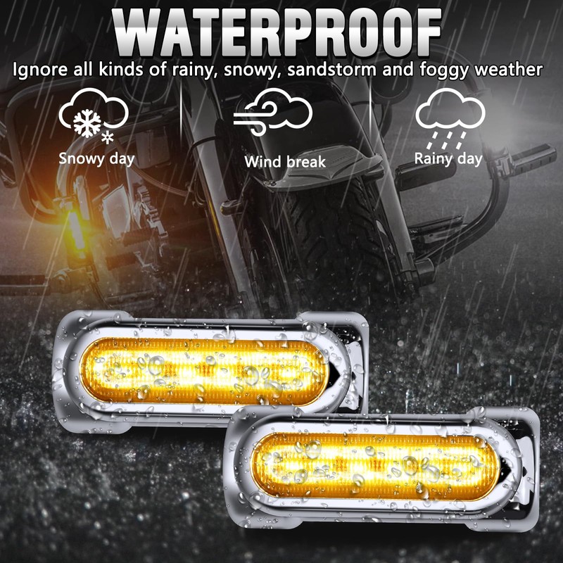 JESTMOTOR Motorcycle Highway Crash Bar Lights - Multicolor LED Switchback