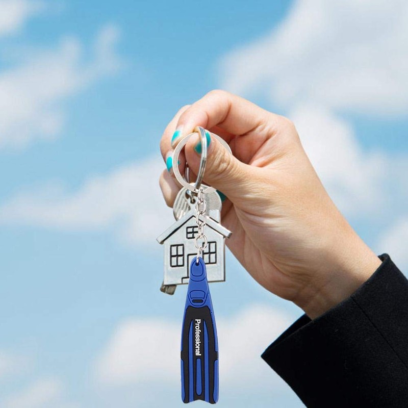 PVC Diving Theme Key Ring with Key Chain Mini Unique