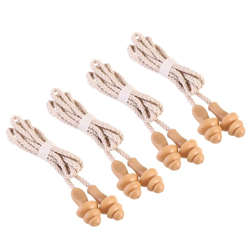 WINOMO Ear Plugs 50 Pairs Corded Soft Silicone Reusable for