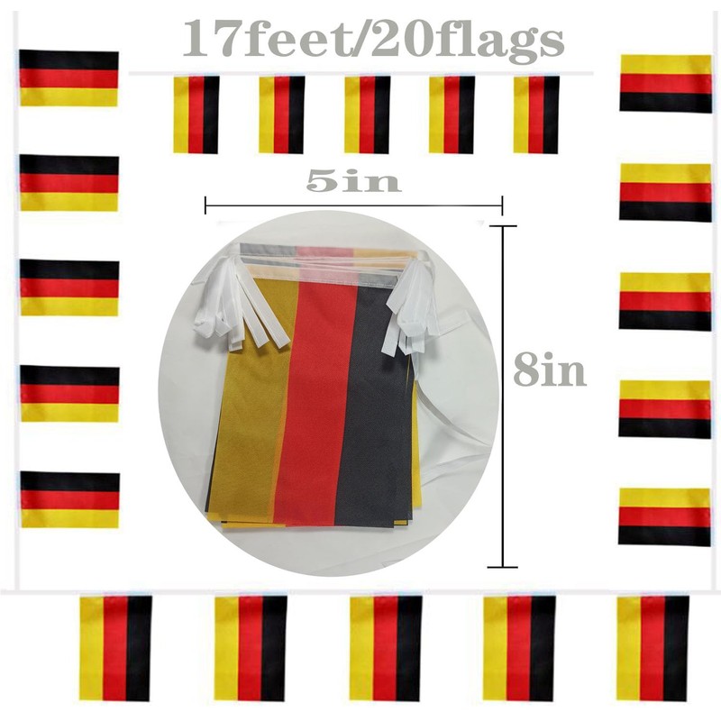 FFILL German Banner Flag String,Germany Mini Flag Small Banner, for