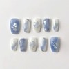 LemiVibe · "Sea Style" Nail Tip, Long, Blue, Light Blue,