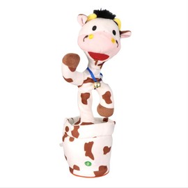 Dancing Talking Giraffe Toys - Electronic Rattle Toys for Kids - Repeat and Mimicking Musical Playtime Entertainment Plush:_Dancing Cow