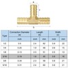 PATIKIL 3/16" Barb Tee Fittings 3 Way Union T Brass