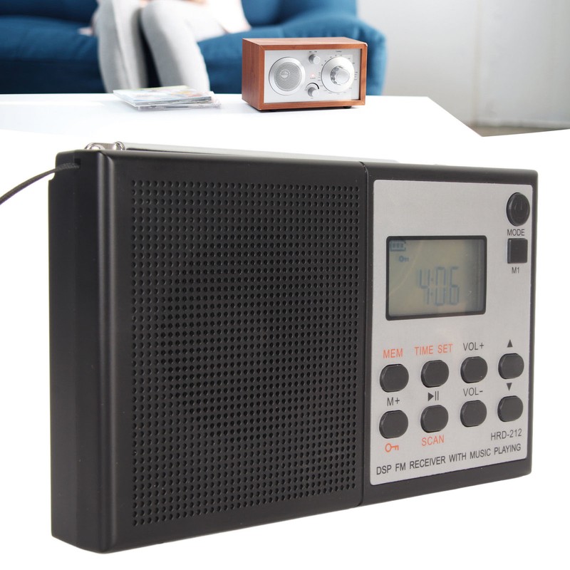 Digital Radio Bluetooth MP3 Player Rechargeable Supports Memory Card DSP