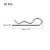sourcing map Clip Pins 2mm Wire Carbon Steel 40mm Length
