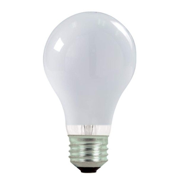 Satco S2407 53 Watt (75 Watt) 1050 Lumens A19 Halogen Warm White 3000K Soft White Light Bulb, 2-Pack