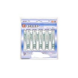 Gouriki Industry E-Clip, Medium, Clear Green, 10 Pieces