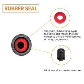 8 Pack Tyre Valve Caps, Plastic dust caps for car tires Stem Covers for SUV, Motorbike, Trucks, Bike, Bicycle, Black