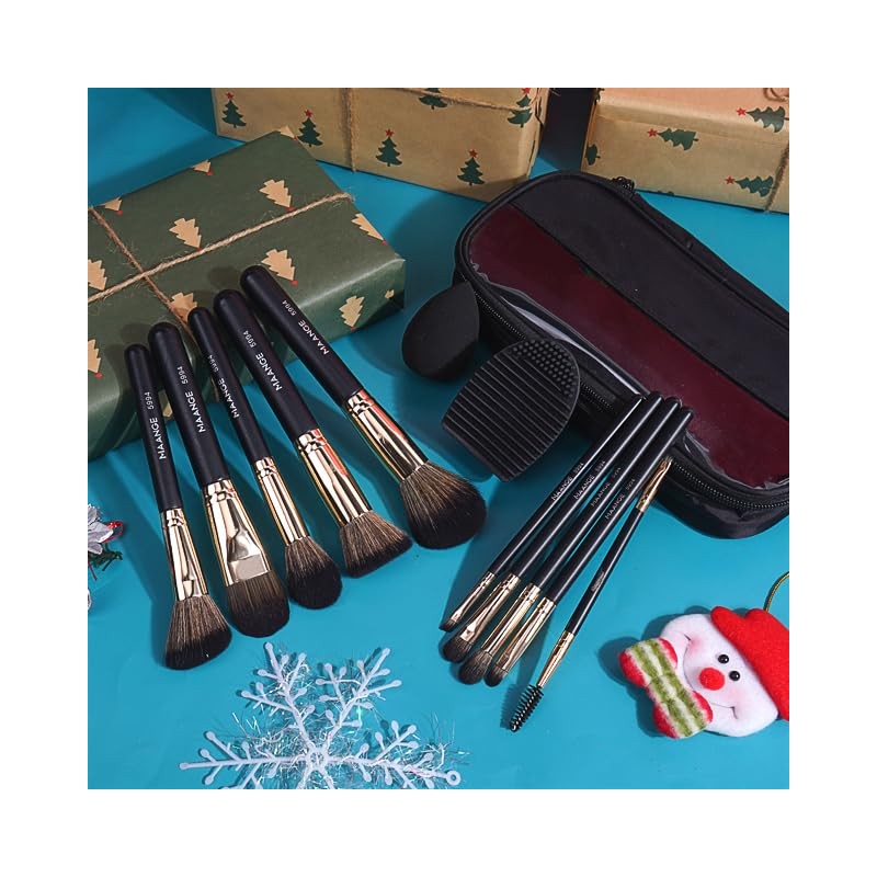 Brochas de Maquillaje Set 10 PCs Profesional Kit de Pinceles