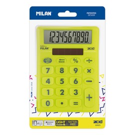 MILAN® Blister 10 Digit Acid Desktop Calculator Yellow