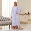 Keyocean Cotton Plaid Women Nightgowns, Soft Warm Comfortable Lightweight Long