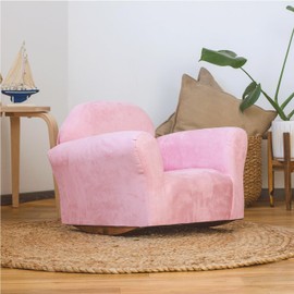 Rocking Chair for Toddlers, Soft Microsuede Upholstery, Wooden Rocker Base, Durable & Comfortable Design for Kids Ages 2–5, Fully Assembled, Easy to Clean, Perfect for Bedrooms & Playrooms.