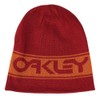 Oakley Men's Thermonuclear Protection Reversible Beanie Hat, Red iron