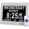 MASSII Upgraded Loud Voice Talking Digital Clock with Time Date,